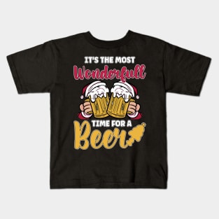 It’s the Most Wonderful Time for a Beer Christmas Gift Kids T-Shirt